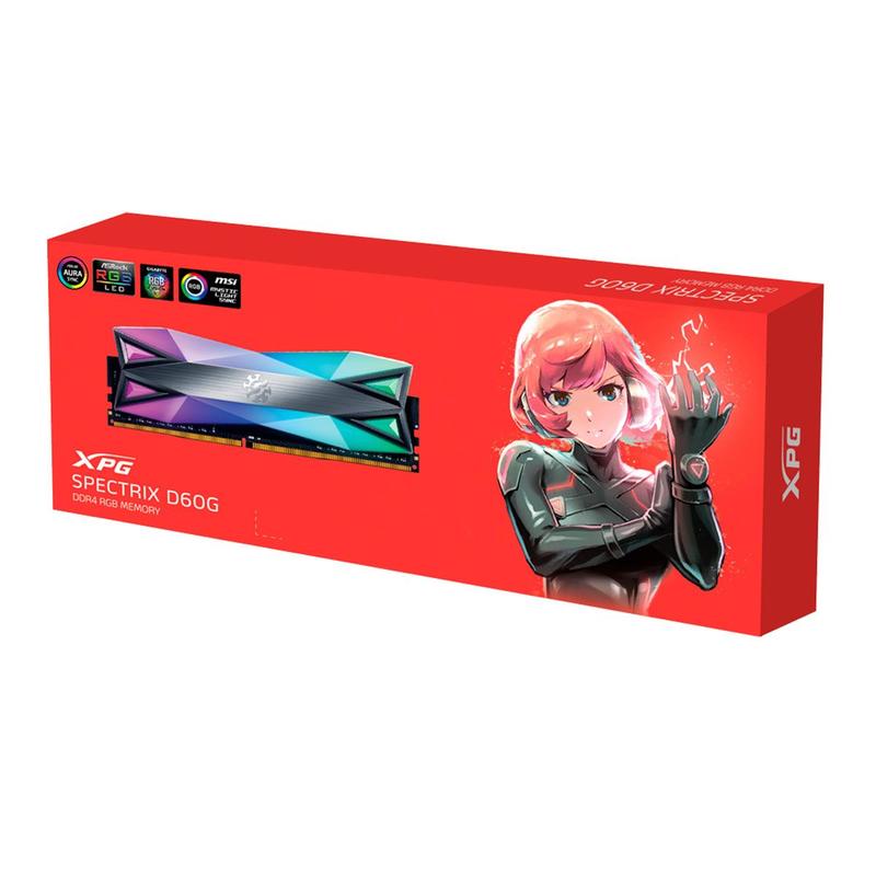 Memória Gamer XPG Spectrix D60, 16GB, DDR4, 3200MHz, CL16, RGB